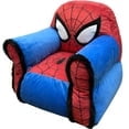 Marvel Kids Spiderman Bean Bag Chair with Sherpa Trimming, Blue/Red