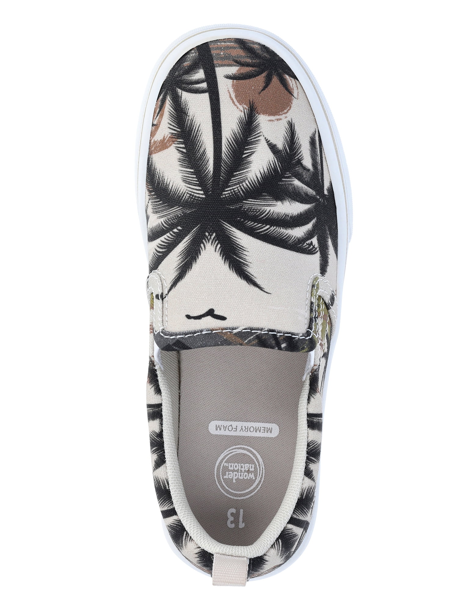 Wonder Nation Little and Big Boys Casual Slip On Sneakers