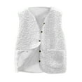 thumbnail image 2 of Baberdicy Women's Quilted Sleeveless Vest, Winter Warm Faux Shearling Lambswool Tank Jacket , Shearling-Lined Puffer Vest, Hooded Winter Gilet, Cozy Warmth White 4Xl, 2 of 4