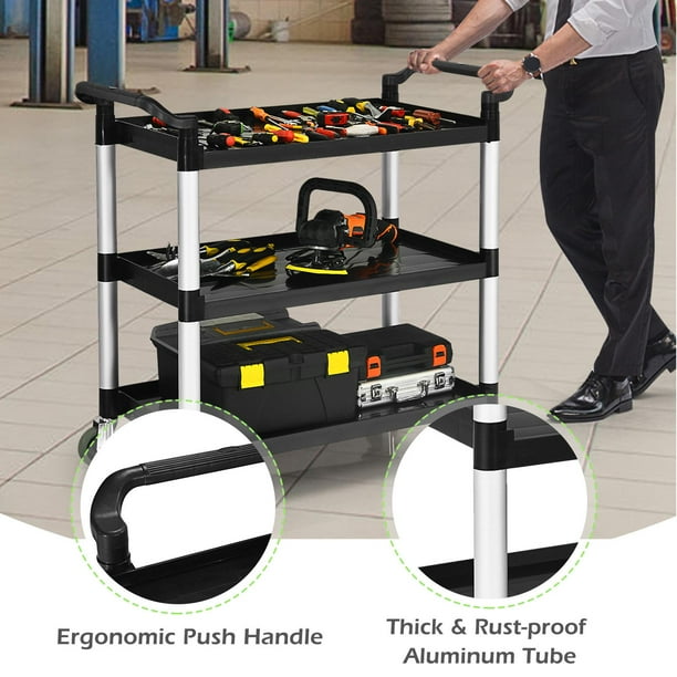 Rolling service cart deals