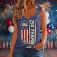 thumbnail image 2 of IDOCLOTHES 250th Anniversary USA Shirt Women Tank Tops American Flag 250 Years Patriotic Freedom Red White and Blue Outfits Navy, XXL, 2 of 6