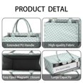 thumbnail image 2 of Large Capacity Tote Bag,Light Blue and Cream Checkered Pattern Handbag Fashion Luxury Tote Bag,15.7"x13"x 5.1" Inches,Laptop Compatible, 2 of 2