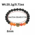 thumbnail image 2 of EOEMY Natural Gemstone Beads Buddha Head Beaded Men Womens Lava Bead Handmade Bracelet-505-18, 2 of 3