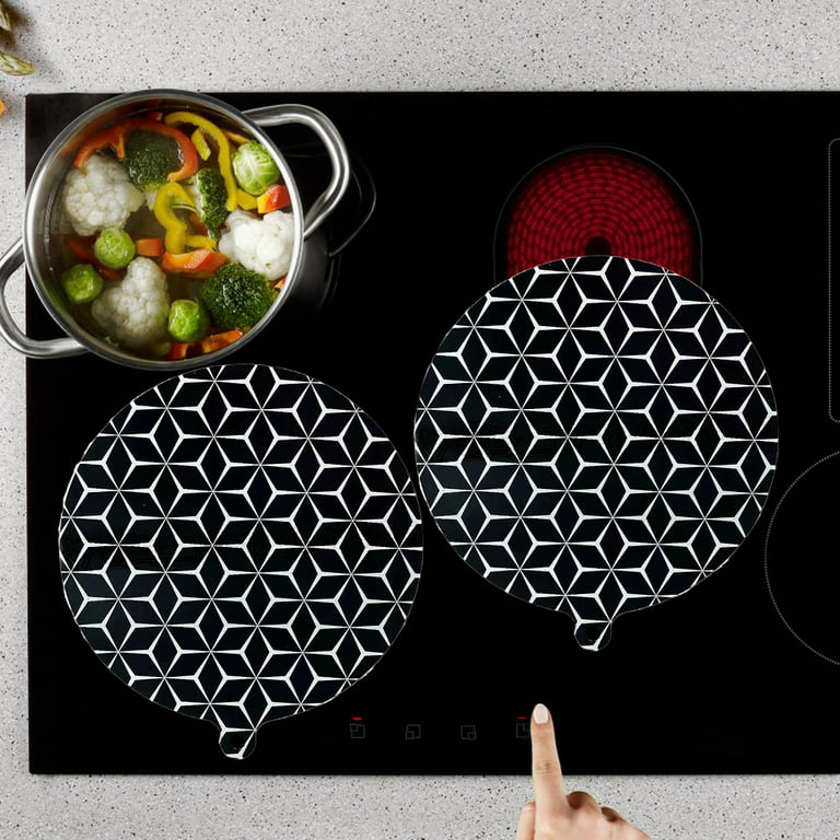 KZLO 3 Set Induction Cooktop Mat, Silicone Fiberglass Induction Hob  Protector Mat, Anti Scratch Cover 