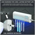 thumbnail image 7 of UV Toothbrush Sanitizer Fan Drying Function Toothbrush Sanitizer and Holder Wall Mounted/Rechargeable and No Drilling Tooth Brush Cleaner Sterilizer Easy to Clean 5 Slots( Black ), 7 of 7