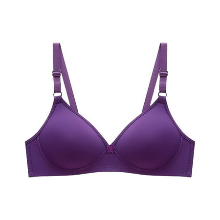 Balconette Bra  Comdrip High Support Bras for Women Adjustable Strap Full Coverage Up Bras Comfortable No Underwire Wireless Bras Lightly Lined Bra Purple 34
