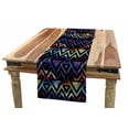 thumbnail image 1 of Geometric Table Runner, Galaxy Themed Background with Geometrical Shapes Triangles and Lines Lace Pattern, Dining Room Kitchen Rectangular Runner, 3 Sizes, by Ambesonne, 1 of 2