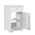 thumbnail image 3 of Yesfashion 20" Bathroom Vanity With Sink, Bathroom Cabinet With Soft Closing Doors Adjustable Shelf Storage Rack, Freestanding Bathroom Cabinet With Undermount Ceramic Basin, 3 of 9