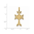 thumbnail image 4 of 14k Yellow Gold Polished/Textured Armenian Cross Pendant Charm, 4 of 4