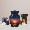 thumbnail image 5 of MUKTIVE Music Small Urns for Human Ashes Keepsake, Miniature Blue Urns for Human Ashes Adult Female, Small Sunset Urn for Mom, 3 Inch Little Cloud Urn for Adult Man, 5 of 7