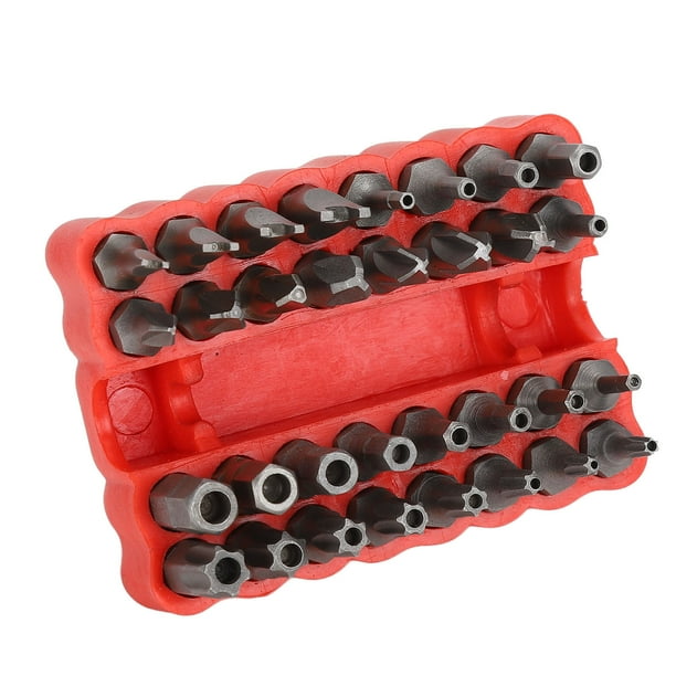 Juego de puntas de seguridad, 33 piezas, tornillo de seguridad, destornillador hexagonal, herramienta, tornillo, juego de cabeza de punta hexagonal, rendimiento inigualable VoborMX herramienta