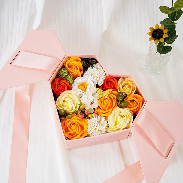 Creative Heart-Shaped Gift Box, Bouquet, Teacher's Day, Hand-held Gift, Birthday Gift for Girlfriends, Friends, Birthdays