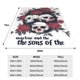 thumbnail image 3 of Balery Gothic Skulls And Roses Manta de Felpa Suave y Acogedora – Cobija de Franela Aterciopelada para Cama, Lavable y Cálida para Sofá, Mascotas, Transpirable-60"x50", 3 of 7