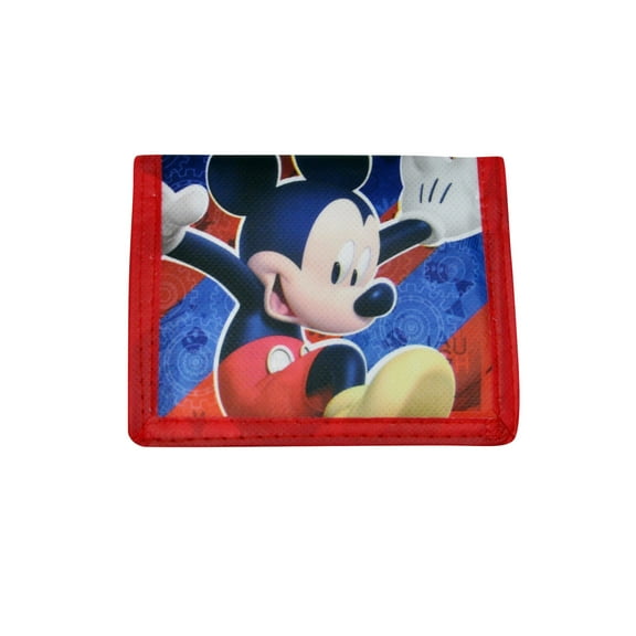 Boys Mickey Mouse Clubhouse Bi-Fold Wallet Red Blue