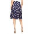 thumbnail image 3 of Women's Vintage Casual A-Line Printed High Waist Bow Tie Belted Knee-Length Midi Skirt, 3 of 6