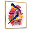 thumbnail image 3 of Designart 'Two Yellow and Blue Tit Birds Sitting Near The Nest' Traditional Framed Canvas Wall Art Print, 3 of 5