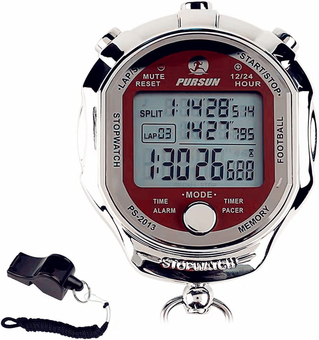 Rolilink Stopwatch,Metal Stop Watch for Sports Waterproof Stopwatches