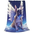 thumbnail image 2 of Balery Night Sky Winged French Bulldog Manta de Felpa Suave y Acogedora – Cobija de Franela Aterciopelada para Cama, Lavable y Cálida para Sofá, Mascotas, Transpirable-50"x40", 2 of 7