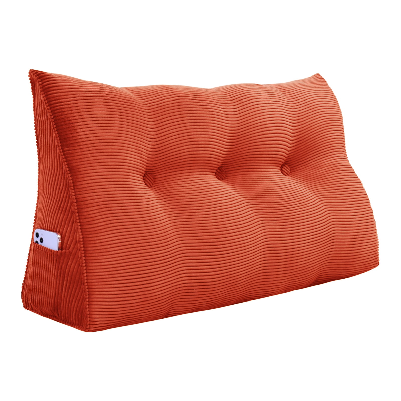Triangular Backrest Cushion Cotton Linen Sofa Bed Rest Back Pillow Waist Cushion 