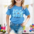 thumbnail image 2 of EHQJNJ Chandail en Molleton pour Tout-Petit Fille Mode Décontractée Imprimé Col Rond Manches Courtes T-Shirt Haut d'Été, 2 of 4
