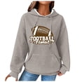 thumbnail image 5 of Xudanell Womens Hoodie Vintage Pullover Graphic Sweatshirt Clothes for Women Colourful Football Print Sweatshirt with Hood Grey M, 5 of 5
