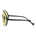 thumbnail image 4 of Women's Rhinestones Sunglasses Oversized Round Goggle Style UV400 Black, Yellow, 4 of 5