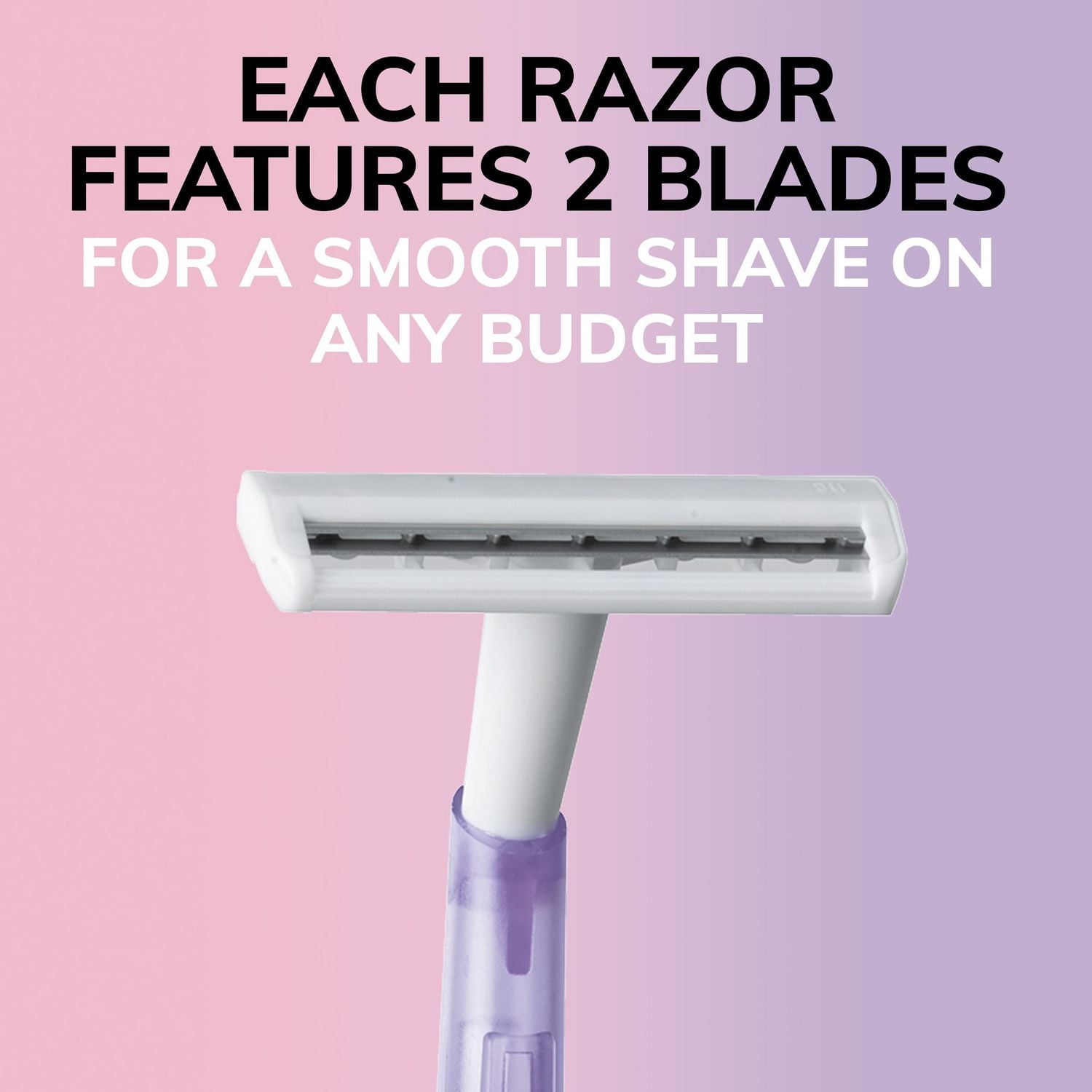 BIC Silky Touch Women's Disposable Razors, With 2 Blades, Pretty Pastel Razor Handles, 18 Count Value Pack of Shaving Razors