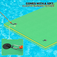 thumbnail image 4 of Magshion 18'x6' Water Floating Mat Foam Pad, Bouncy Tear-Resistant XPE Foam, Roll-Up Floating River Raft for Pool Ocean Outdoor Water Activities, Green, 4 of 8