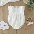 thumbnail image 2 of Siilsaa Baby Romper Girl Toddler Baby Girl Ruffled Sleeveless Romper Casual Summer Jumpsuit Clothes White,66, 2 of 4