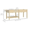 thumbnail image 3 of Outsunny Raised Garden Bed, Wood Garden Box with Bottom Shelf, Natural, 3 of 10