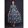 thumbnail image 2 of Bimba Floral Ladies Button Down Print Dress A-Line Cocktail Party Shirt Dress-X-Large, 2 of 5