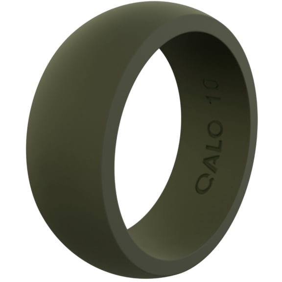 QALO Men's Silicone Ring - Breathable & Durable Wedding Silicone Bands - Mens Sage Classic Q2X Ring Size 09