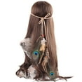 thumbnail image 3 of Teissuly Women Ornaments Bohemian Peacock Feather Hair Hoop Hair Band Headwea, 3 of 8