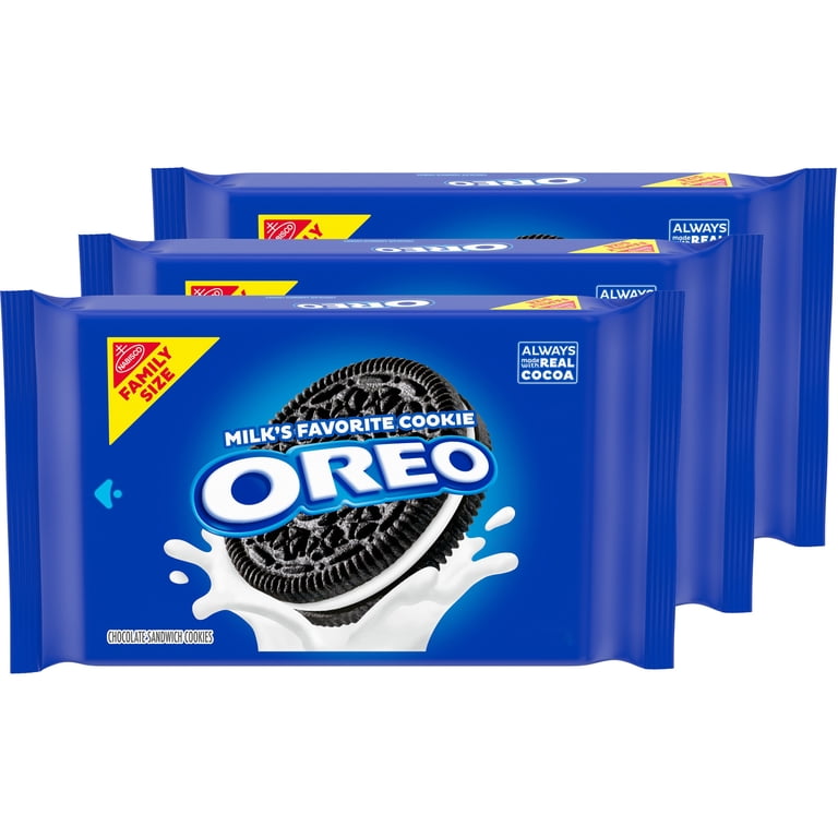 OREO, Chocolate Sandwich Cookies, Family Size, 3 Packs - Walmart.com