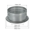 thumbnail image 2 of Uxcell 5 Inch Duct Connector Flange Metal Straight Pipe Exhaust Hose Flange 2 Pack, 2 of 5