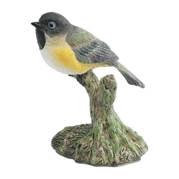 Figuras de pájaros en miniatura de PVC, animales de simulación, juguetes artísticos pintados a mano para casa de muñecas. Estilo D