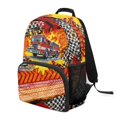 thumbnail image 2 of POLERO Fire Truck Graffiti Design 17 Inch Backpack for Kids, Polyester Large Capacity Front Zipper Pocket School Backpack for Work, 2 of 10