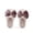 Pink, variant on Women's Velvet Bow Fluffy Plush Closed Toe Mule Slippers, Flat Non Slip Trendy Warm Indoor Winter Slides Shoes