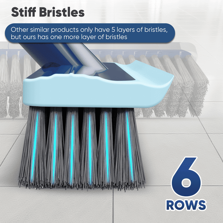 MYSPRI Floor Scrub Brush with Long Handle, 2-in-1 photo 2