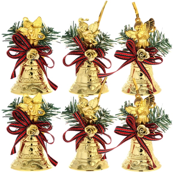HONMEET 6-Pack Small Plastic Holiday Decorations, Festive Ornaments for Door Hanging and Seasonal Home Decor Accents
