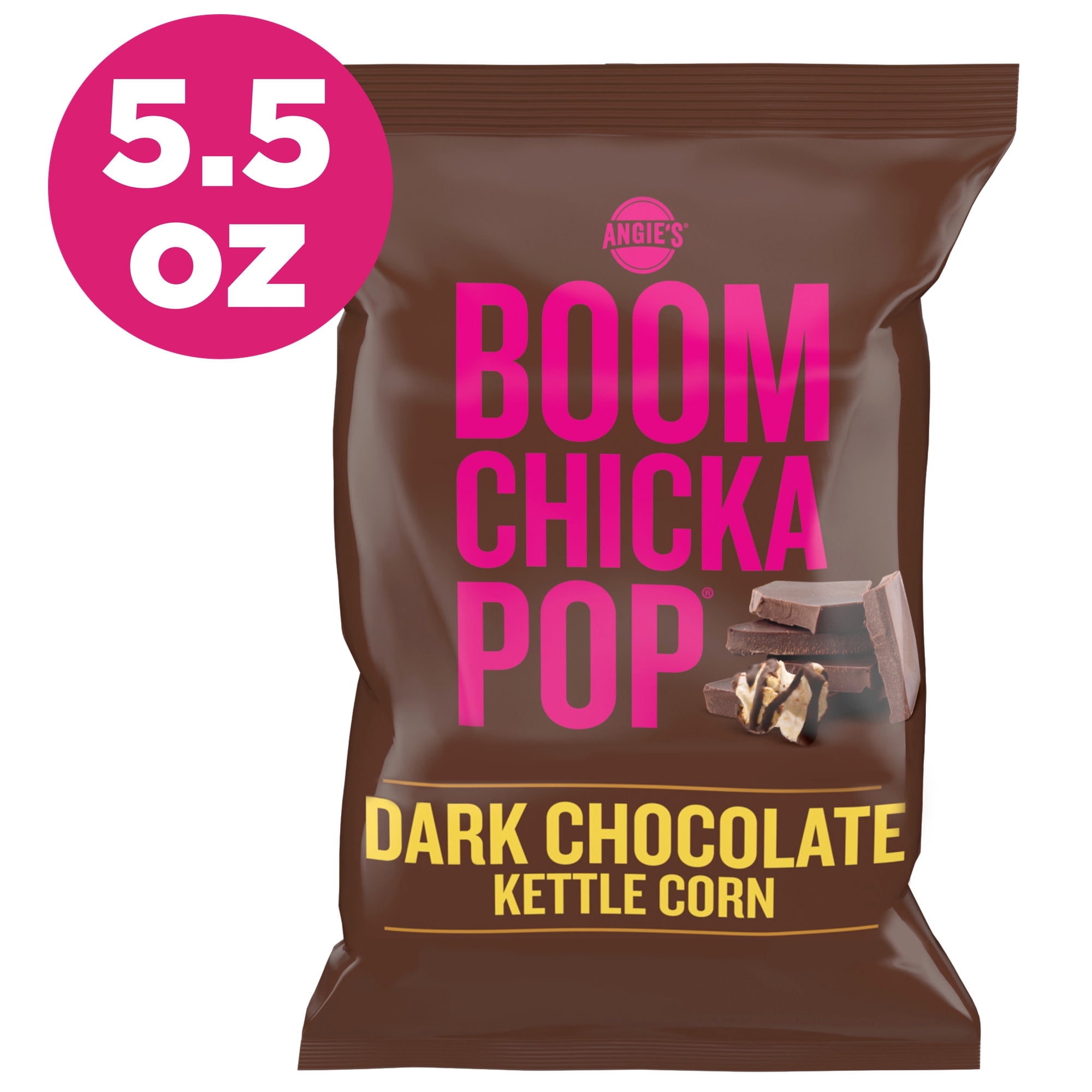 (2 pack) Angie's BOOMCHICKAPOP Dark Chocolate Flavored Kettle Corn, 5.5 oz.