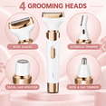 thumbnail image 3 of Obacre 4 in 1 Electric Razors for Women, Shaver for Women, Trimmer for Women, Lady Electric Bikini Shaver for Women Pubic Hair,Portable Rechargeable Women Face Shavers for Face, Underarm and Legs, 3 of 10