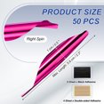 thumbnail image 2 of Arrows Spin Vanes, 50 Pack 1.8 Inch Plastic Arrow Fletching for DIY Shooting Pink, 2 of 5