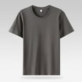 thumbnail image 4 of yillto Womens Plus Size Shirts Cotton Short Sleeve Tops Summer Basic Plain Crew Neck Tshirts S-5XL, 4 of 4