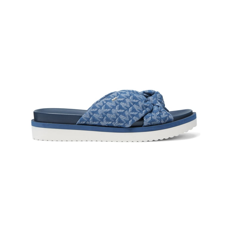 Michael kors slides womens blue cheap
