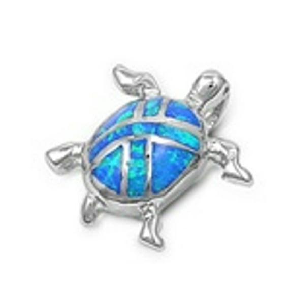 Sterling Silver 20" 1mm Box Chain Small Turtle Pendant Necklace
