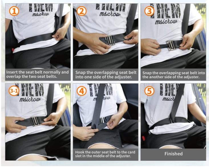 Emlimny Metal Seat Belt Clip,Seatbelt Adjuster for Adults,Seat Belt Clips,Seatbelt Adjuster Universal All Auto Models,Improve Driving Comfort