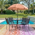 thumbnail image 5 of Moynesa Outdoor Rug Waterproof, 5'x8' Lightweight Plastic Straw Rug for Camping RV, Reversible Outside Carpet for Patio Deck Porch Balcony Picnic Tent, Orange/Purple, 5 of 10