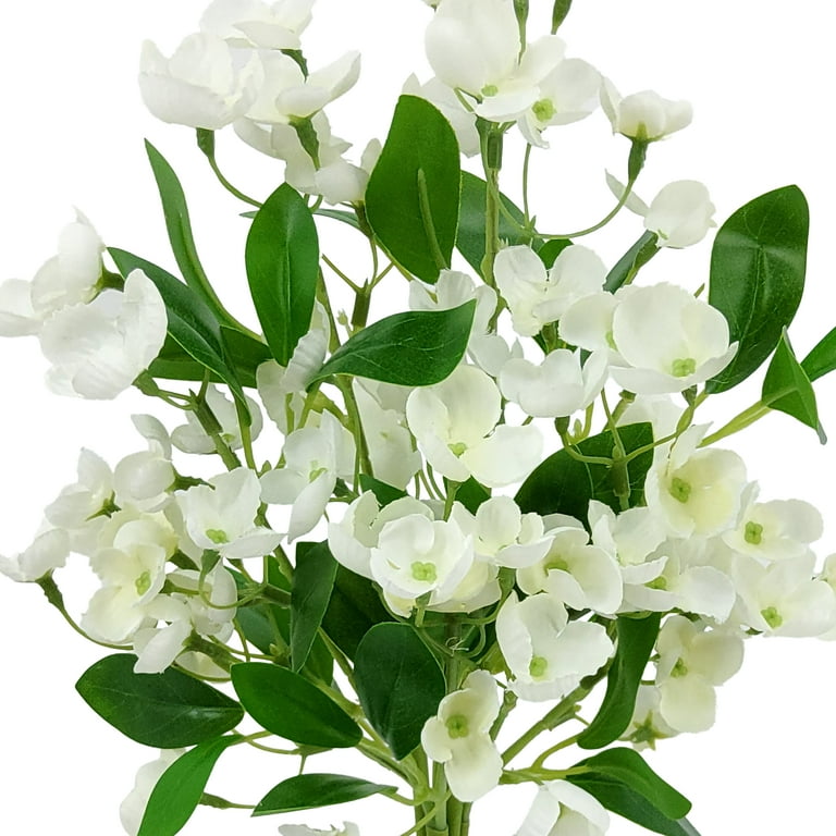 Mainstays 17in Indoor Artificial Wildflower Bundle, White Color