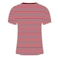 thumbnail image 4 of LYEAA Summer Men T Shirts Short Sleeves Crew Neck Beach Loose Pullover T-shirts Striped Casual Soft Comfortable Breathable Men's Tops Pink L, 4 of 5